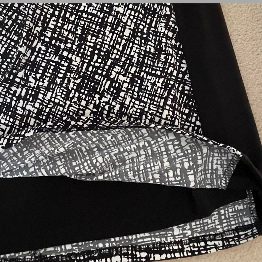 LAUREN RALPH LAUREN Sheath Dress Black/White Jersey Women's Size 8P - Picture 5 of 6